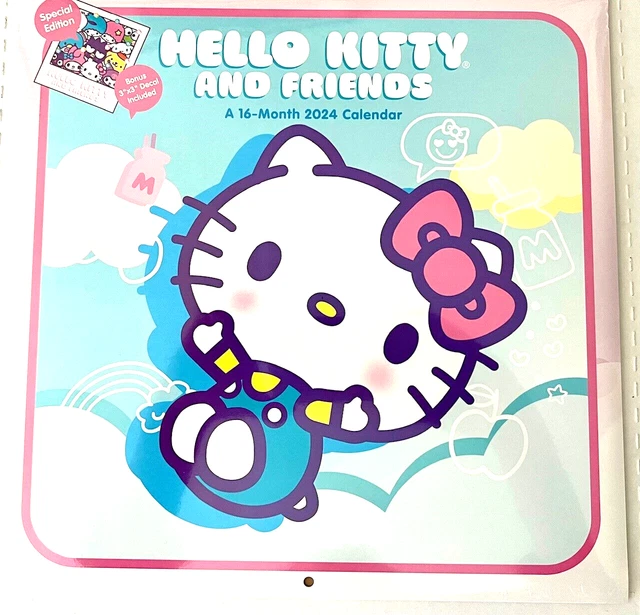 HELLO KITTY AND FRIENDS 2024 Special Edition Wall Calendar, New Sealed