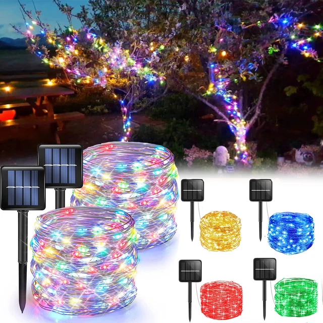 20-300 LED Solar String Lights Waterproof  Copper Wire 8 Modes Fairy Lights Deco