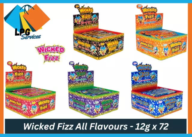 Wicked Fizz Cola/Blue Raspberry/Grape/Strawberry Flavour 12g x 72: Try 4 Flavour