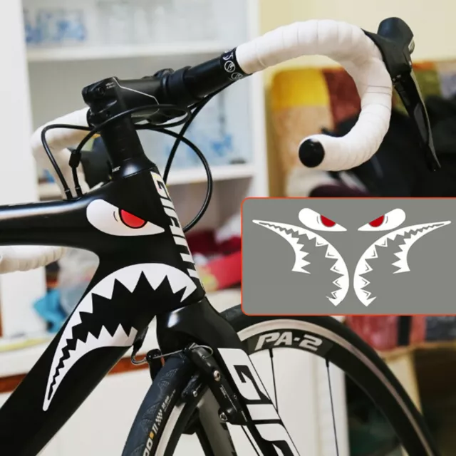 Bicycle Frame Sticker Shark Head Sticker MTB Bike Fixed Gear Cycling Accessories