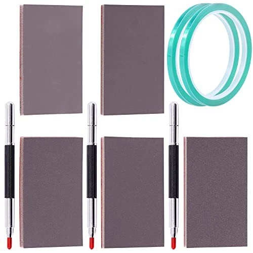 Tanstic 10Pcs Scribe Tool Engraver Pen with Carving Guide Line Scribing Tape