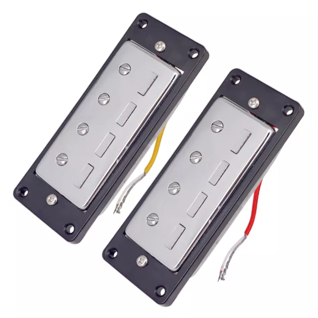 Set of 2pcs Mini Humbucker Pickups for 4 String Electric Bass Guitar Parts