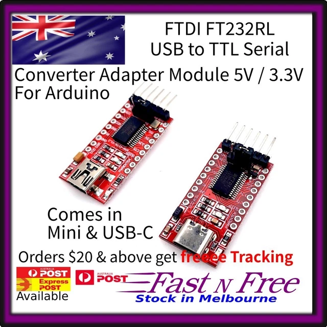 FTDI FT232RL USB to TTL Serial Converter Adapter Module 5V / 3.3V For ...