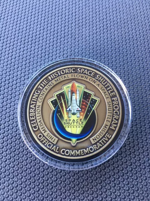NASA Space Shuttle Medallions Flown Metal Medallion