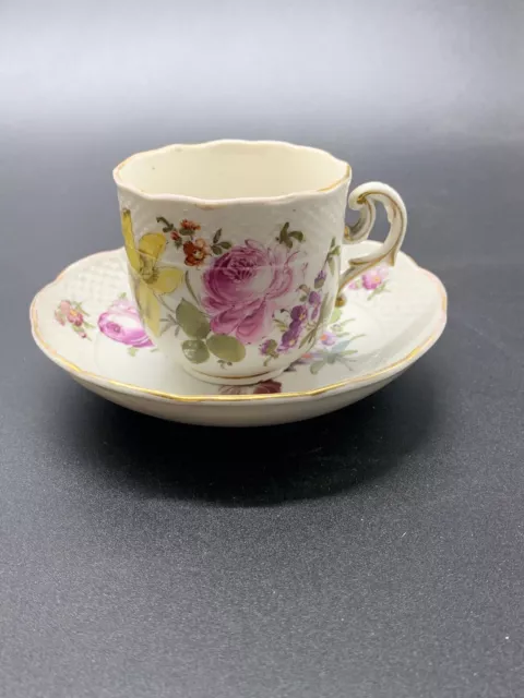 Ancienne Tasse Porcelaine Allemande Allemagne Meissen Saxe Dresden