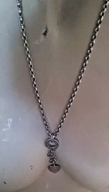 Signed THOMAS SABO Sterling On 21" Rolo Chain Necklace BEST FRIEND CHARM