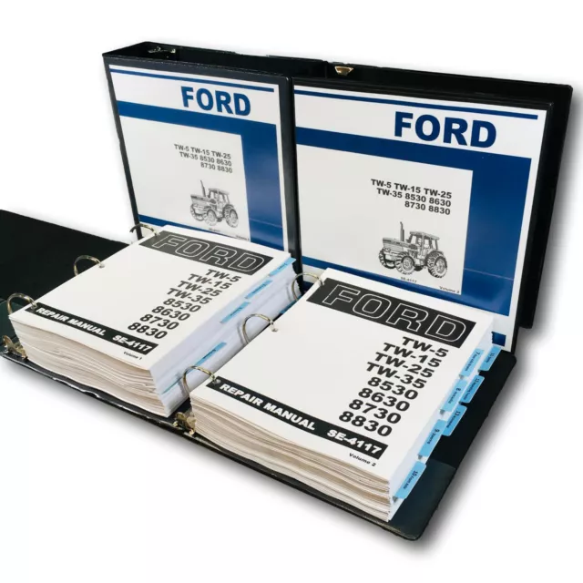 Ford 8530 8630 8730 8830 Tractor Service Manual Repair Shop Set Workshop