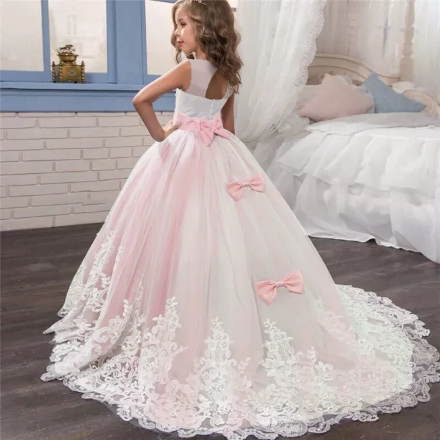 Vestido De Princesa Para Niñas Vestidos Para Fiesta Cumpleaños Encaje De  Gasas