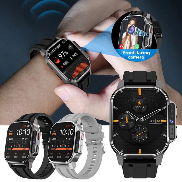 SMART WATCH 4G Camera GPS Tracker Heart Rate Monitor Fitness Watches ...