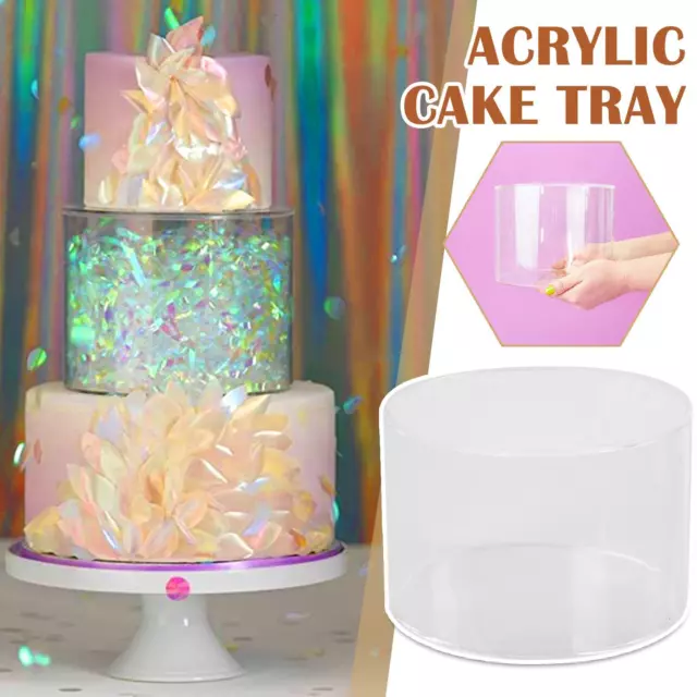 Clear Acrylic Cake Stand Cake Riser Cake Tier Cake Dummy  Round Cylinder-Display