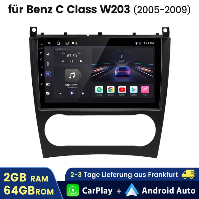CARPLAY ANDROID F R Mercedes Benz W203 CL203 C209 Autoradio 4 64GB GPS carplay-android-f-r-mercedes-benz-w203-cl203-c209-autoradio-4-64gb-gps