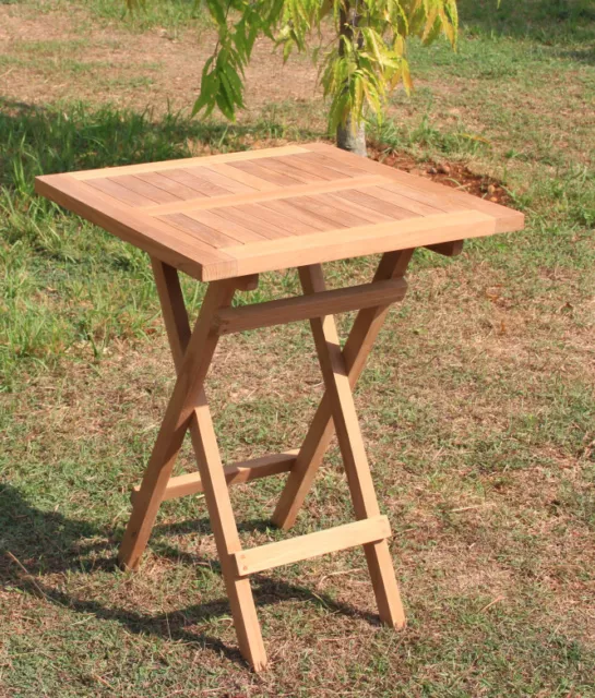 Echt Teak Tisch Gartentisch Teaktisch klappbar  80 x 80 x 75  cm