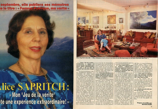 Photographie Originale De Roger Peyrefitte Et Alice Sapritch – Tirage Neuf