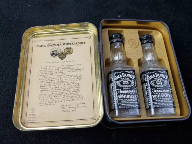 VINTAGE Jack Daniels Old No 7 Whiskey Tin Embossed and Hinged Collectors 5 x 4 “