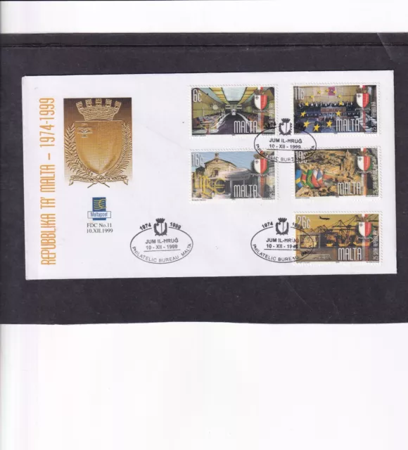 Malta 1999 Republic 25th Anniversary First Day Cover FDC