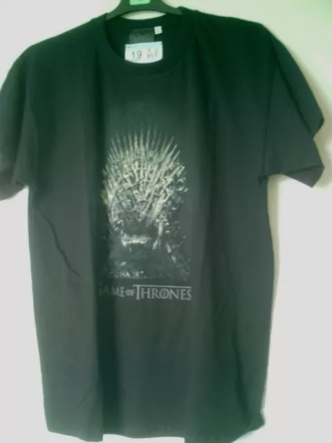 tee shirt t-shirt noir NEUF Game of Thrones Trone de fer taille M