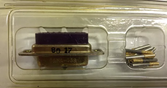 TRW Cinch 15 Pin D-Subminiature Female Military Connector p/n DAMA15S NOS