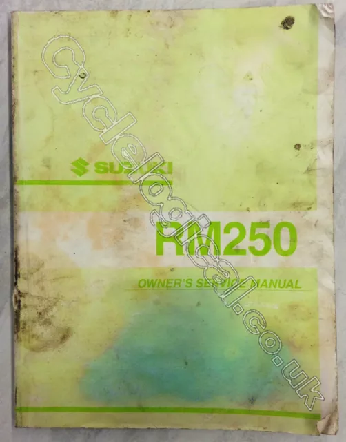 Suzuki RM125 2001 Genuine Owner's Service Manual Part No 99500-20212-01E