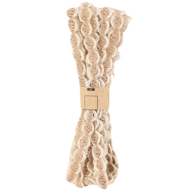 ROULEAUX DE JUTE Jute Ruban Hessois Avec Dentelle 5 M Pour Décoration