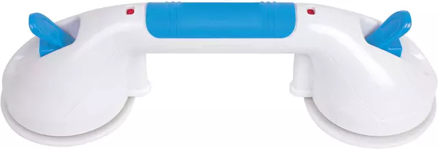 Carex Suction Shower Grab Bar–12” Ultra Grip Shower Handle Dual Locking Grab NEW