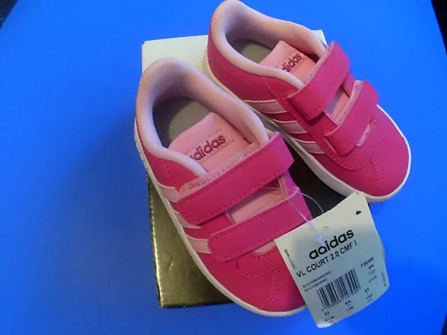 Niños Niñas Rosa *Adidas* Entrenadores De Corte Vl. Precio De Venta £24.99 Franqueo Gratuito Inc 3