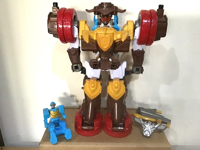 Megazord Power Rangers Ninja Steel Deluxe – Bandai 2016 – Environ 20 Cm – Occasion