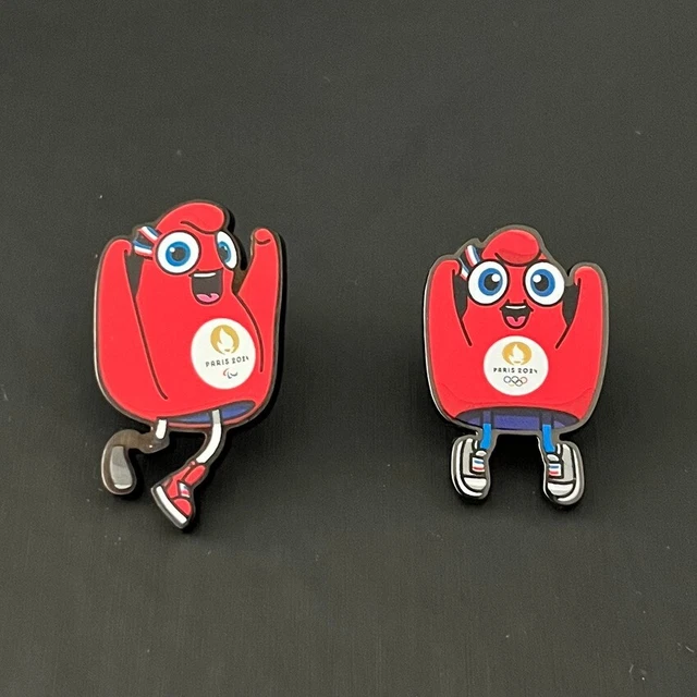 PARIS 2024 OLYMPIC Games and Paralympic Mascot pin badge (set of 2) 25