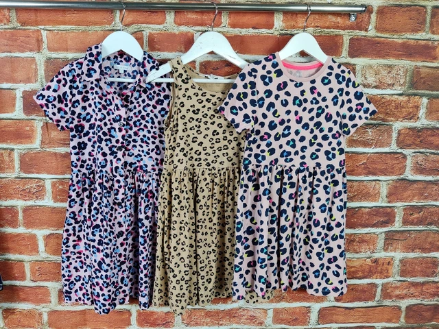 Girls Bundle Age 6-7 Years H&M M&S Bluezoo Animal Print Summer Dress Kids 122Cm