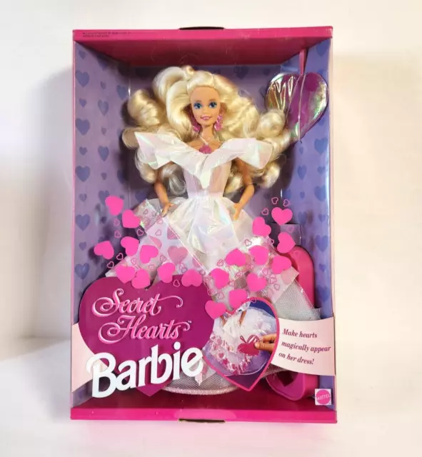 1992 Barbie Secret Hearts Barbie Doll 7902 Blonde Mattel Vintage New