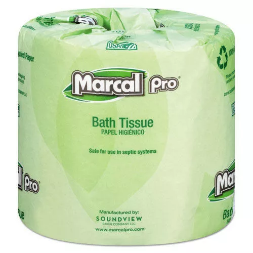 Marcal PRO 3001 Recycled Septic Safe 2 Ply Bathroom Tissue - WHT (48/Carton) New