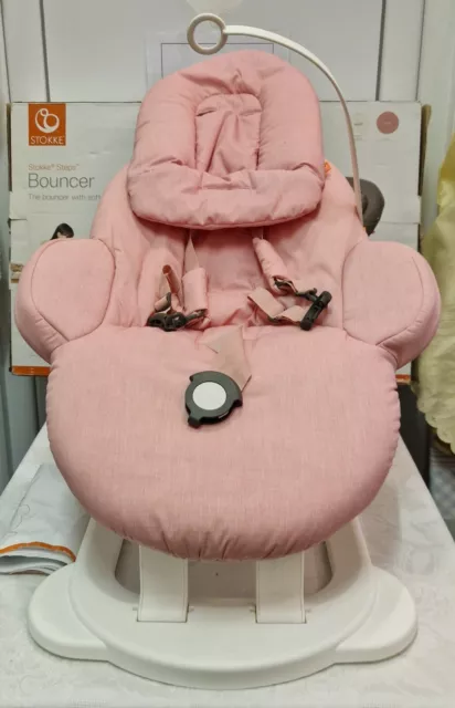 Babywippe mit New Born Einsatz in Pink mit OVP, Stokke Steps Bouncer