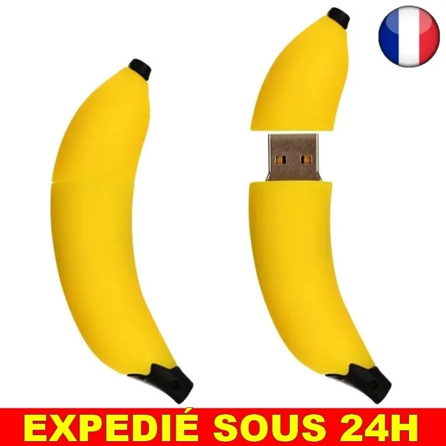 ✅ Clé USB 64 G Go GB Banane Fruit Ordinateur 2.0 Lecteur Disque Cadeau Silicone