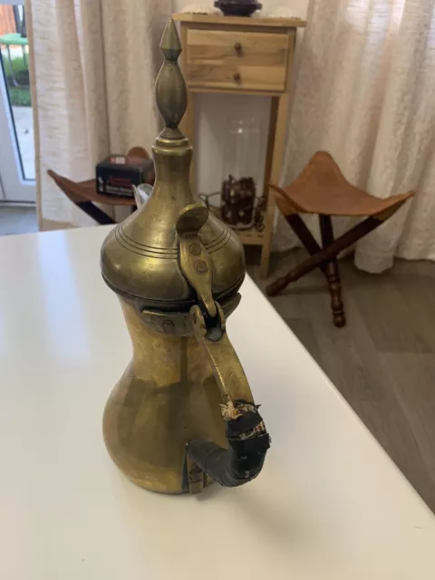 Vintage Arabic Brass Dallah (Coffee Pot) Islamic Bedouin Middle East