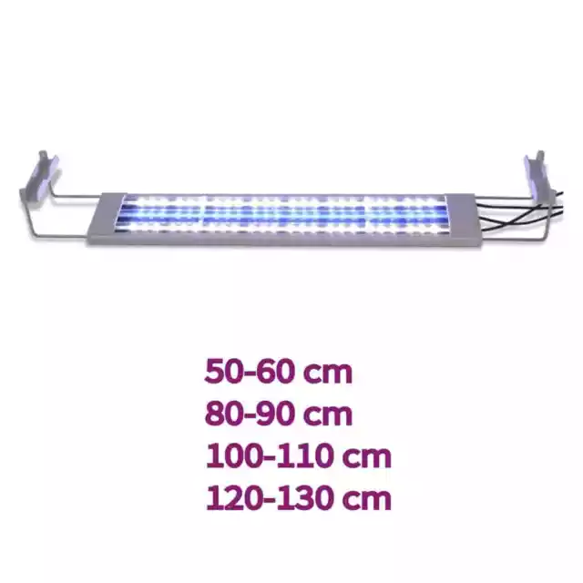 Lampe Eclairage à LED pour Poisson Aquarium Aluminium Multi Dimensons