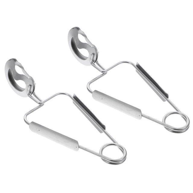 2 Pcs Tong Kitchen Utensil Stainless Steel Meal Tongs Griddle Utensils Barbecue
