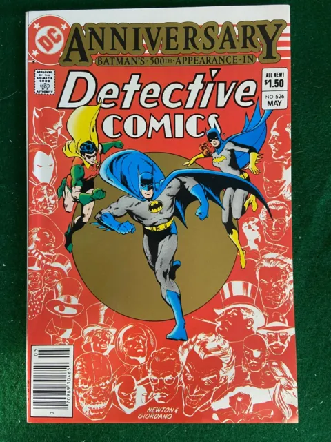 Detective Comics 526 VF+NM 500th issue. All Bat-villains appear - Newsstand