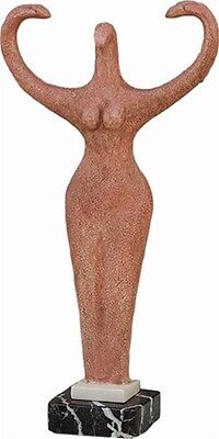 Woman Nathor Nile River Bird Arms Nude Body Egyptian Mother Goddess Statue 11H