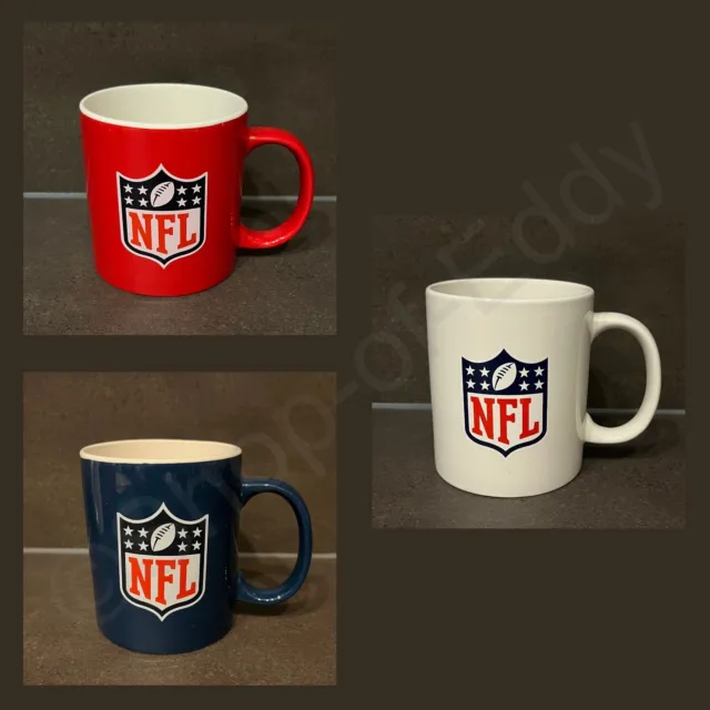 AUSWAHL NFL Tasse Becher Football Kaffeetasse rot / blau / weiß Logo 330 ml ovp