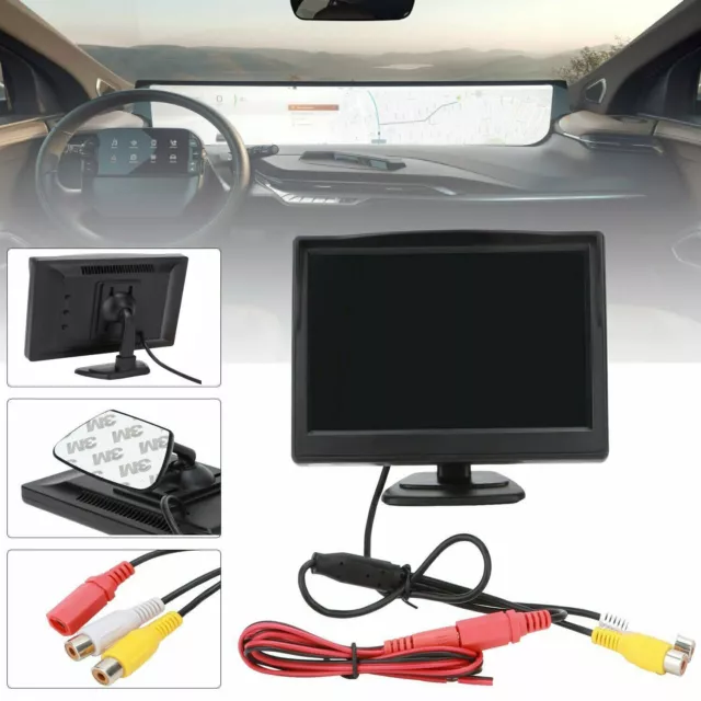 5" Zoll TFT LCD Monitor Farb Bildschirm für Auto KFZ Rückfahrkamera Einparkhilfe