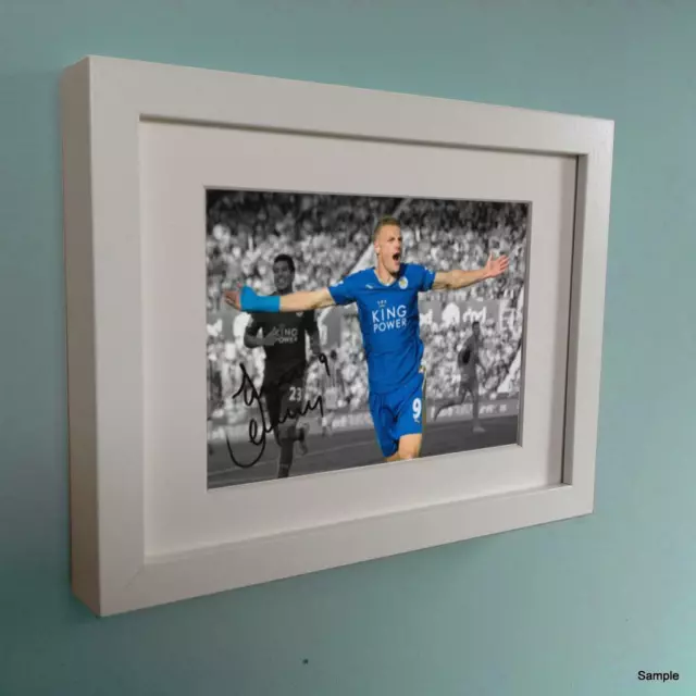 Signed Jamie Vardy Leicester City Autographed Photo Photograph Picture Frame W1