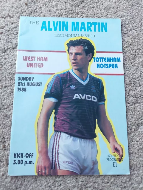 88/9 Alvin Martin Testimonial - West Ham United vs Tottenham Hotspur