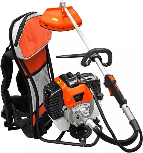 AMC Decespugliatore a Zaino Con Motore a Scoppio Multifunzione 2 in 1 52Cc 2 Tem