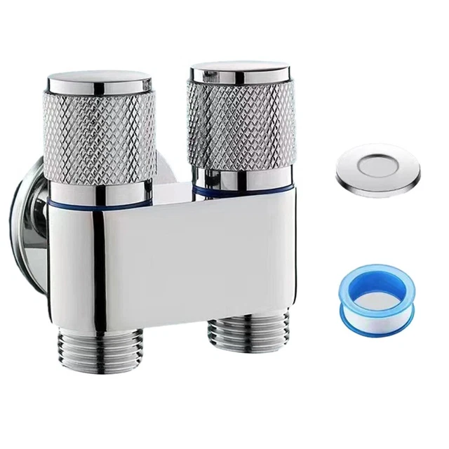 G12 Rubinetto Rubinetto Lavatrice Doppio Controllo Valvola Maniglia Metallo Installazione a Parete