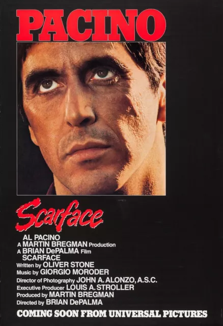 NEW Scarface Al Pacino 80's Movie Poster Print Canvas FREE SHIPPING