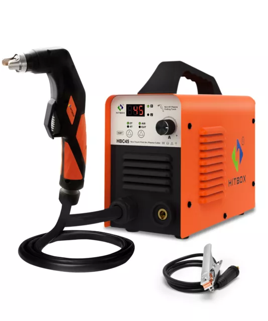 HITBOX 45A Air Plasma Cutter Non Touch Pilot Arc Cutting Machine 110V 220V 14mm