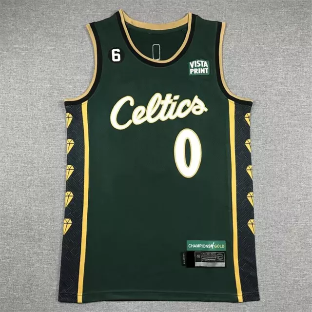 Rétro Hommes Boston Celtics  #0 Jayson Tatum Basketball Maillots adultes cousus