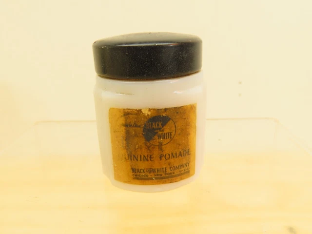 Pomada vintage blanca y negra para cabello Chicago Nueva York EE. UU.