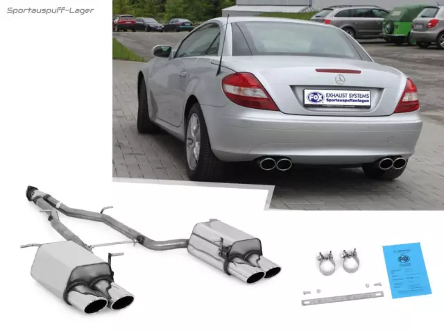 Fox Duplex Komplettanlage ab Kat Mercedes SLK R171 1.8l 2x115x85mm oval schräg