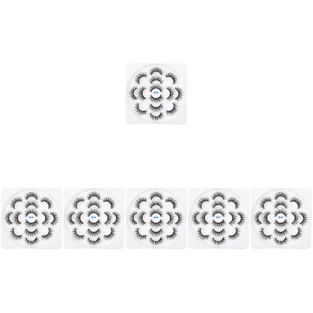 6 Boxes Dense Eyelashes 6d False Eyelashes Natural False Lashes Curly