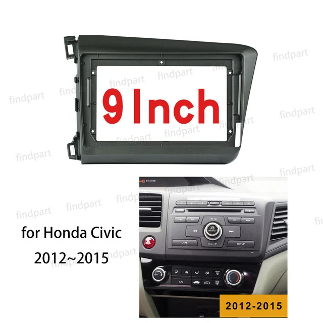 9'' Car Radio Stereo Frame Fascia Panel DashTrim for Honda Civic 2012~15 RHD